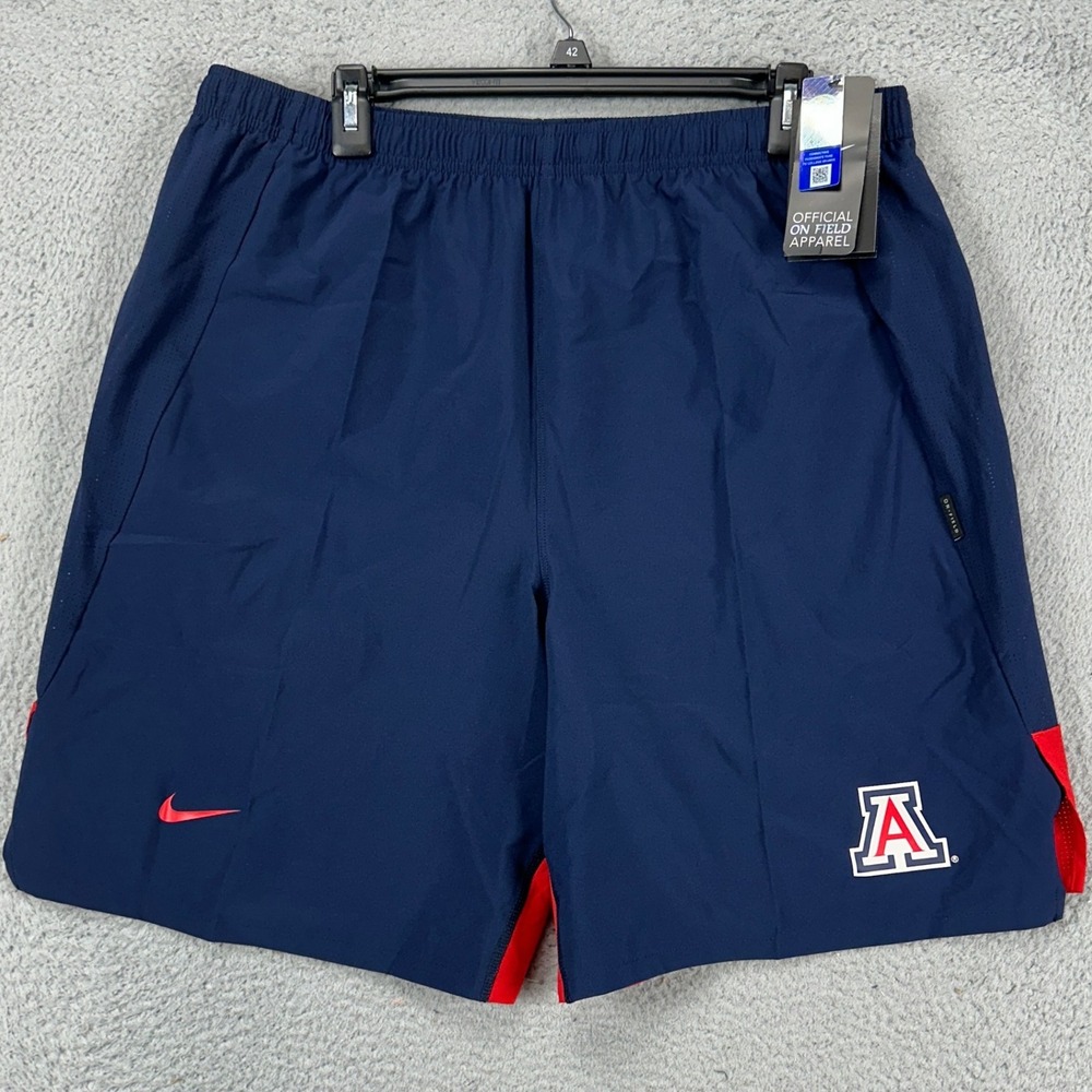 Arizona Wildcats Mens Athletic Shorts XL Dri-Fit Blue Pull On On Field Nike NEW